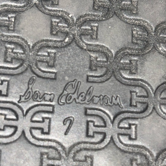 Sam Edelman Reina Black Natural Raffia Slide Sandal 7 S21 - Picture 7 of 7